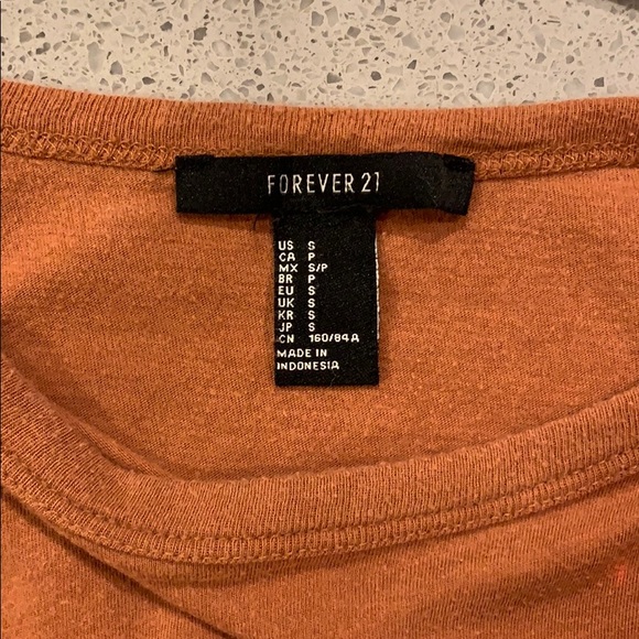 Forever 21 Intentionally Distressed Brown Tshirt - Picture 3 of 5